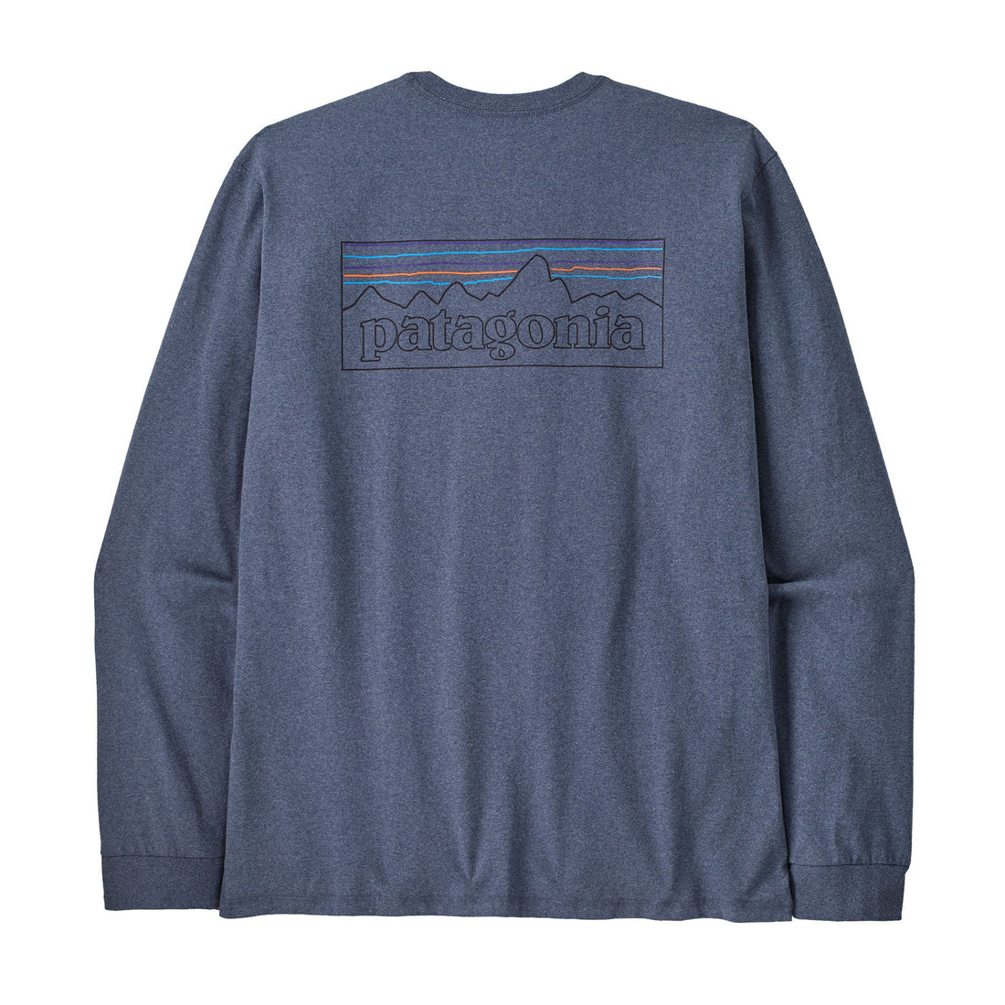 Long Sleeve P-6 Logo Responsibili-Tee Mens - P-6 Outline: Current Blue