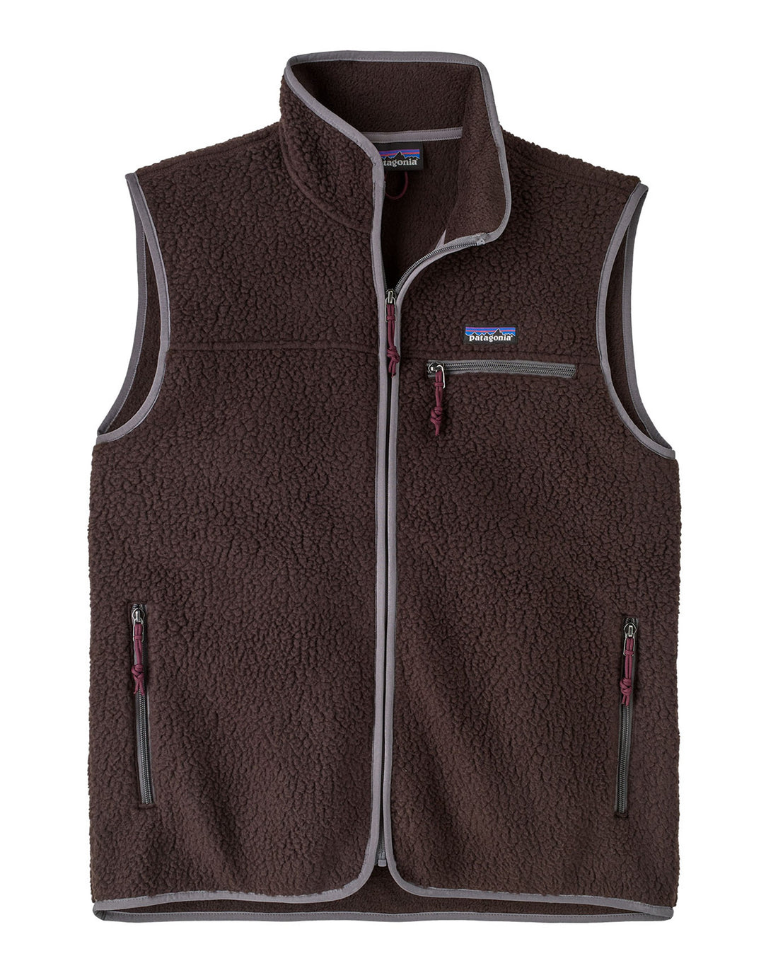 Retro Pile Vest Mens - Den Brown