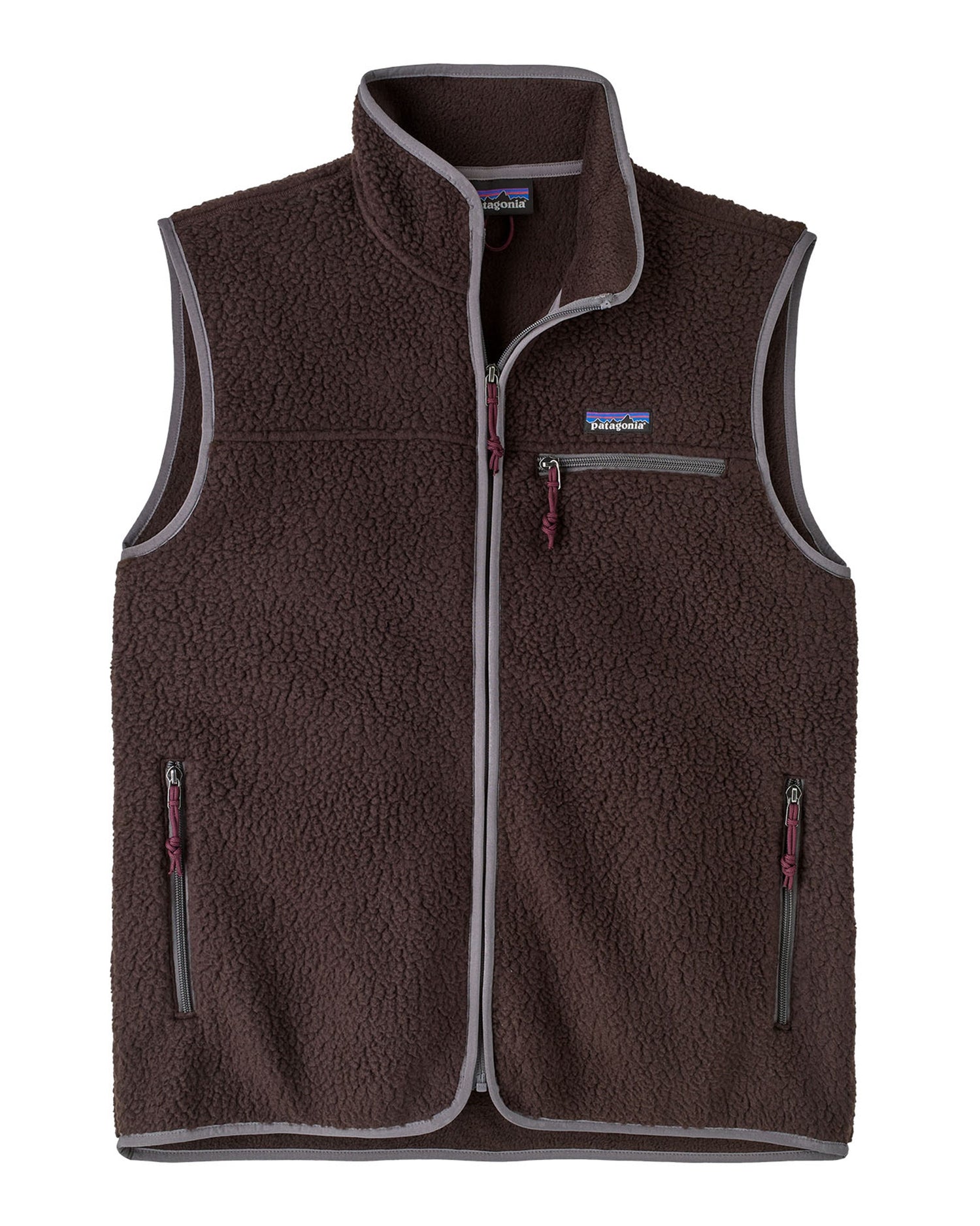 Retro Pile Vest Mens - Den Brown