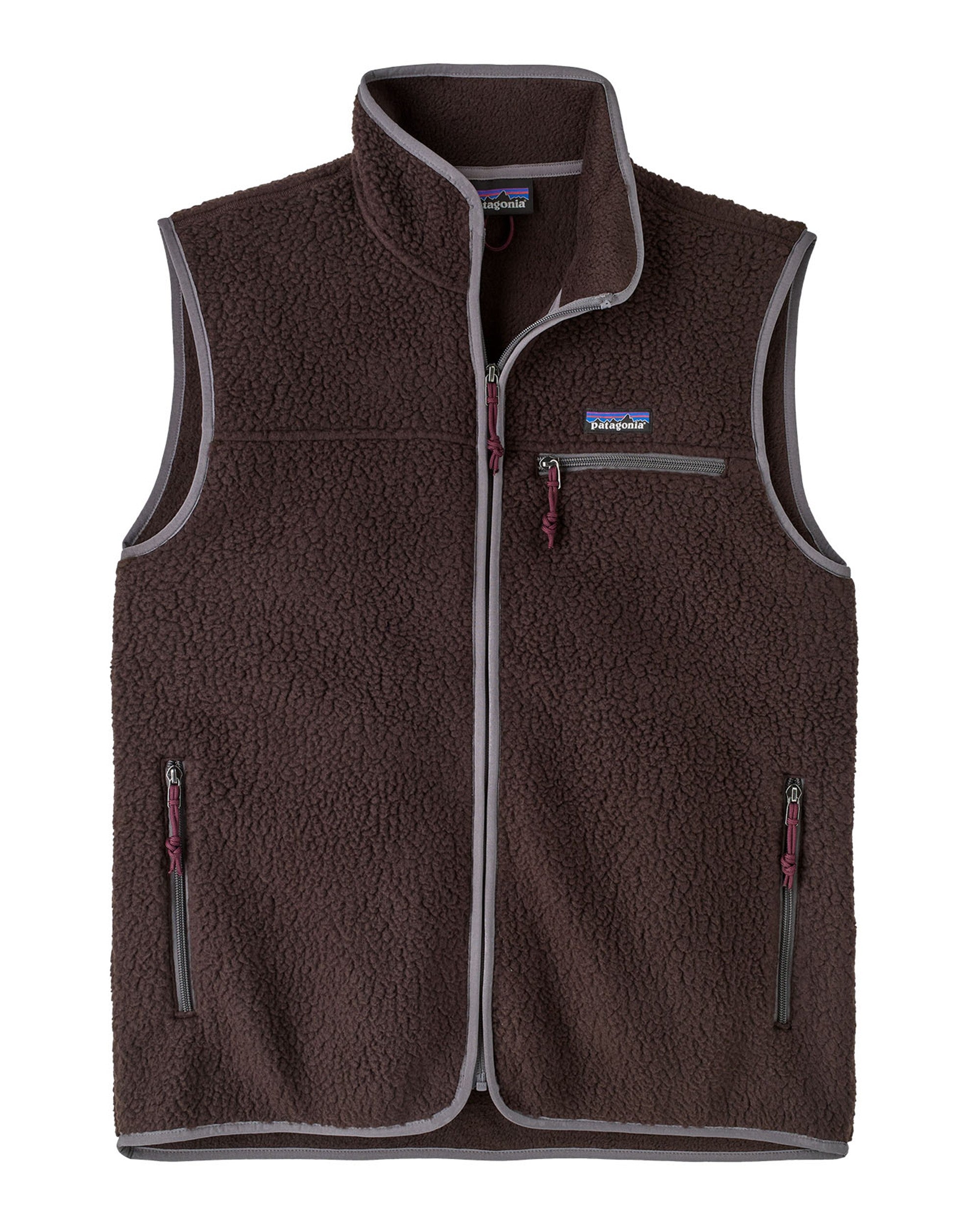 Retro Pile Vest Mens - Den Brown