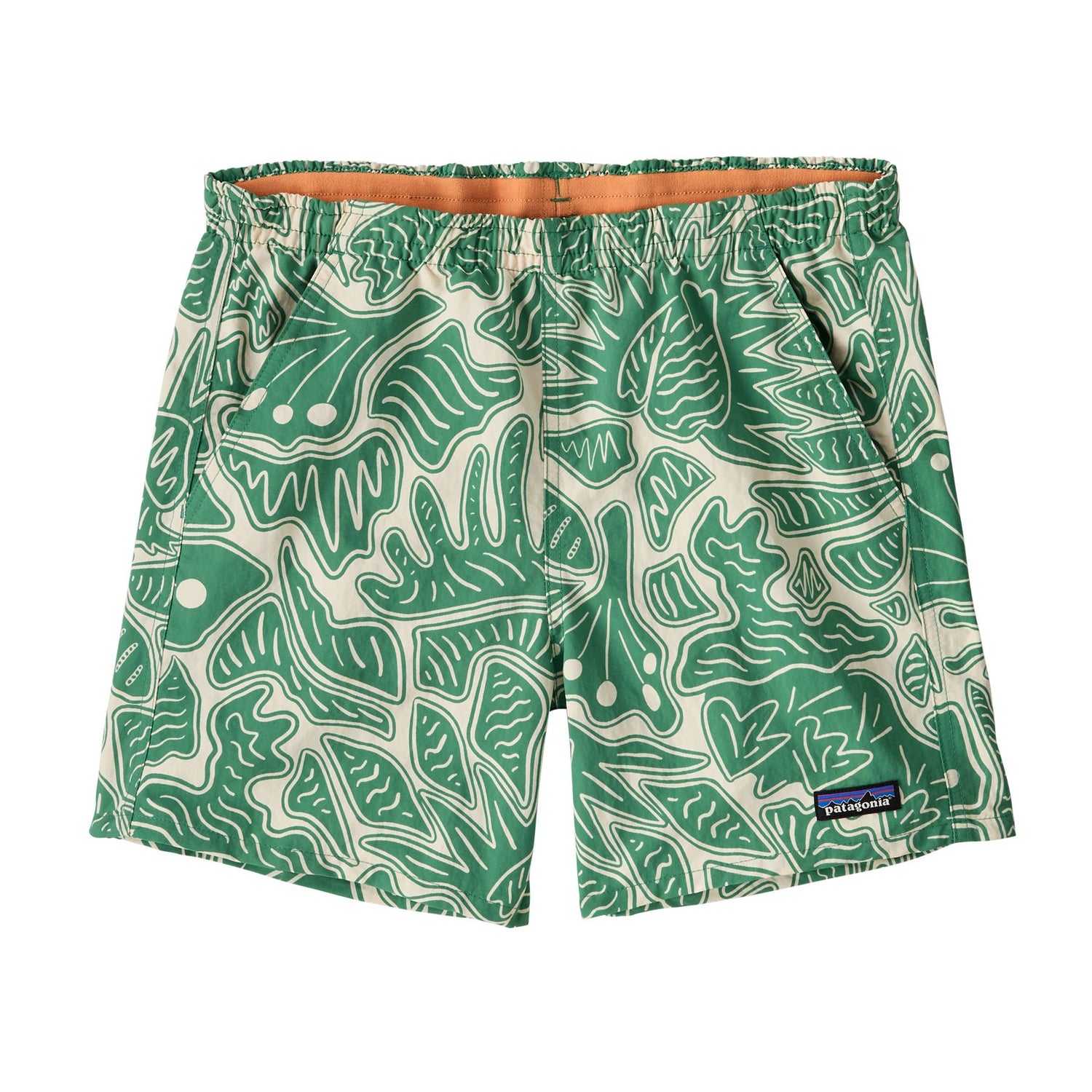 Baggies Shorts - 5 Inch Womens - Bees And Flowers: Heartleaf Green