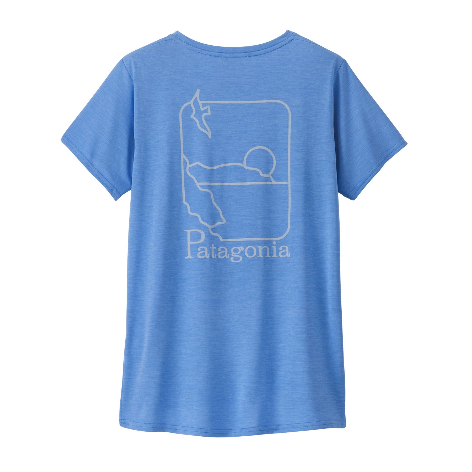Capilene Cool Daily Graphic Shirt - Waters Womens - Swelldrifter: Abundant Blue X-Dye