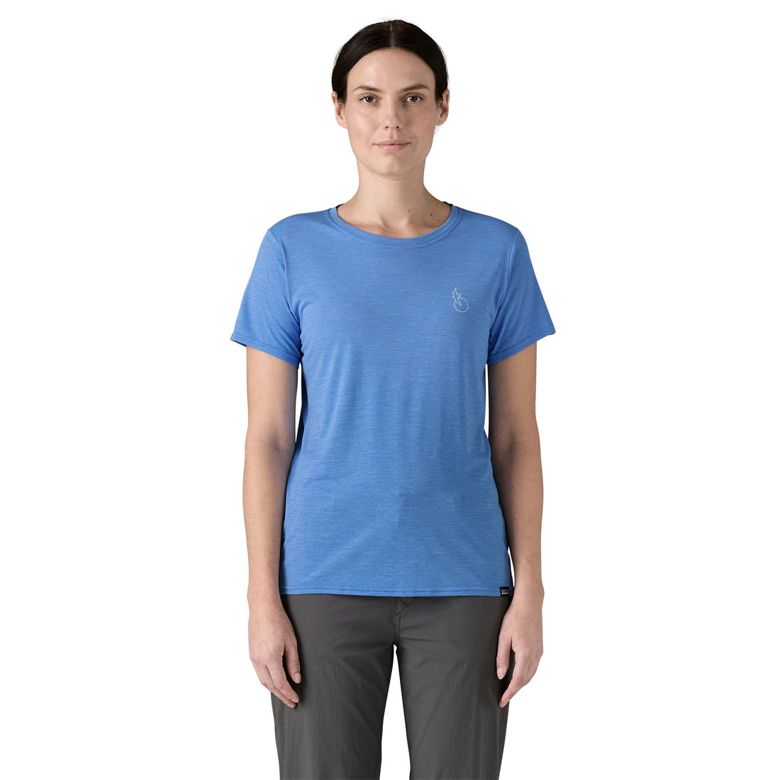Capilene Cool Daily Graphic Shirt - Waters Womens - Swelldrifter: Abundant Blue X-Dye