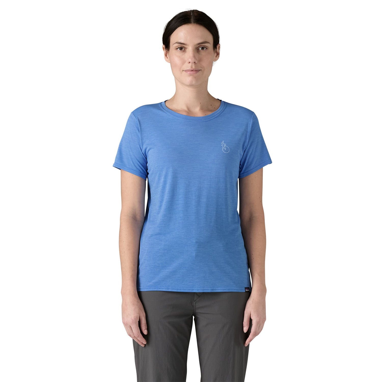 Capilene Cool Daily Graphic Shirt - Waters Womens - Swelldrifter: Abundant Blue X-Dye