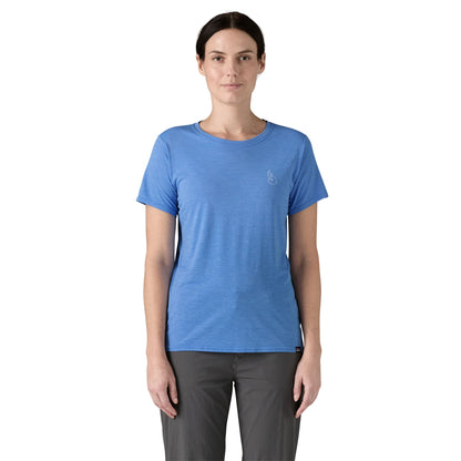 Capilene Cool Daily Graphic Shirt - Waters Womens - Swelldrifter: Abundant Blue X-Dye