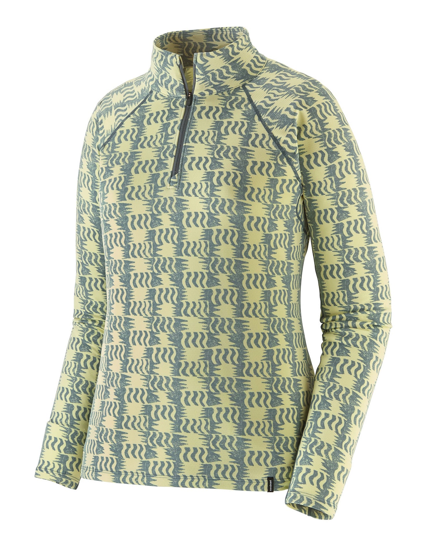 Capilene Midweight Zip Neck Womens - Sun Quilt: Blue Sage