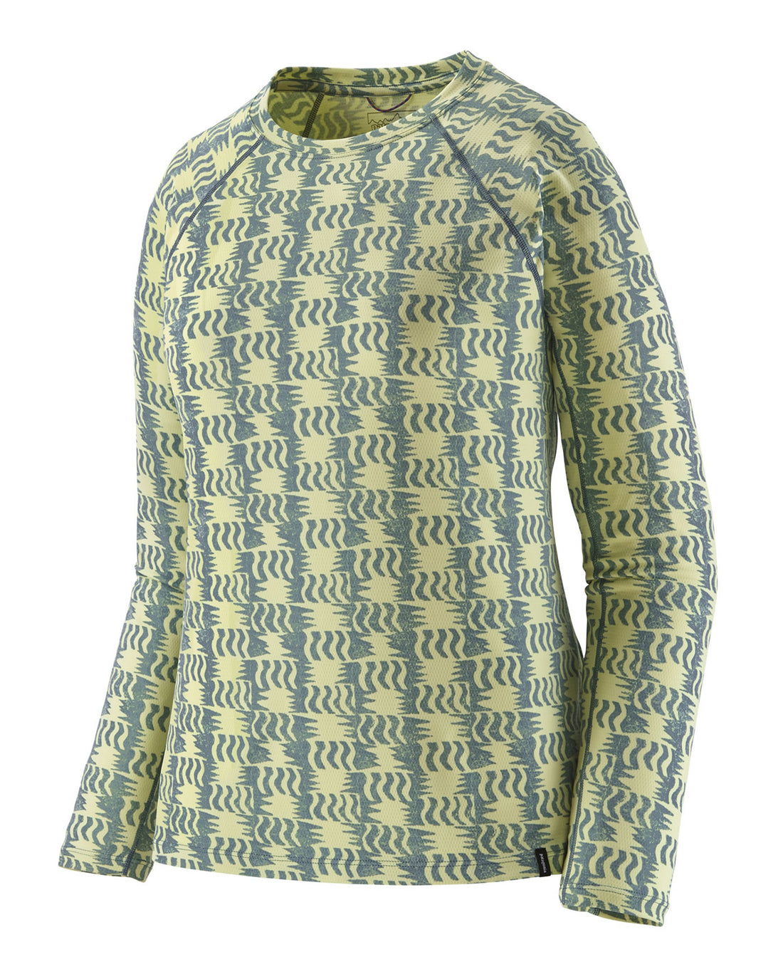 Capilene Midweight Crew Womens - Sun Quilt: Blue Sage