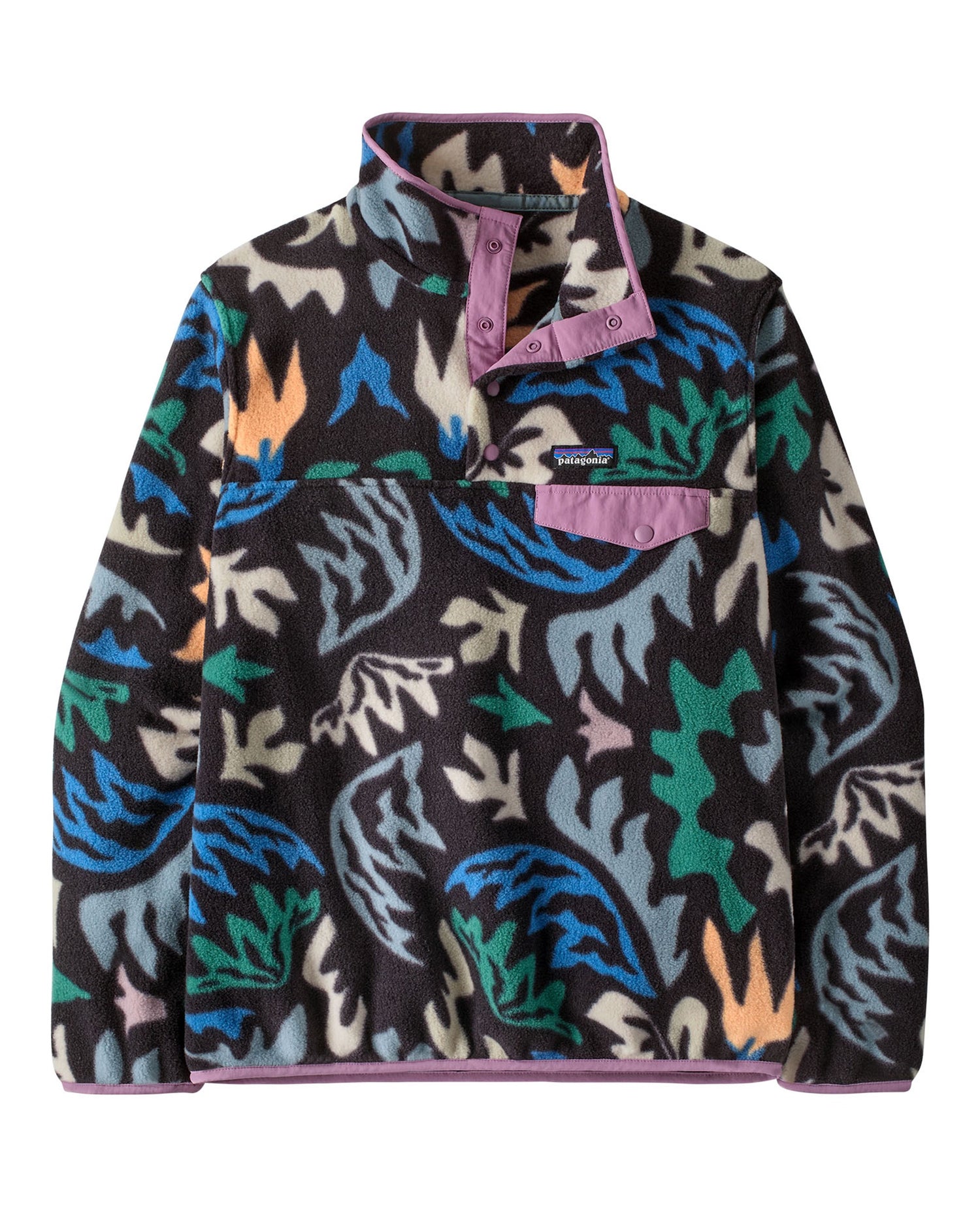 Lightweight Synchilla Snap-T Pullover Womens - Kaleido: Black