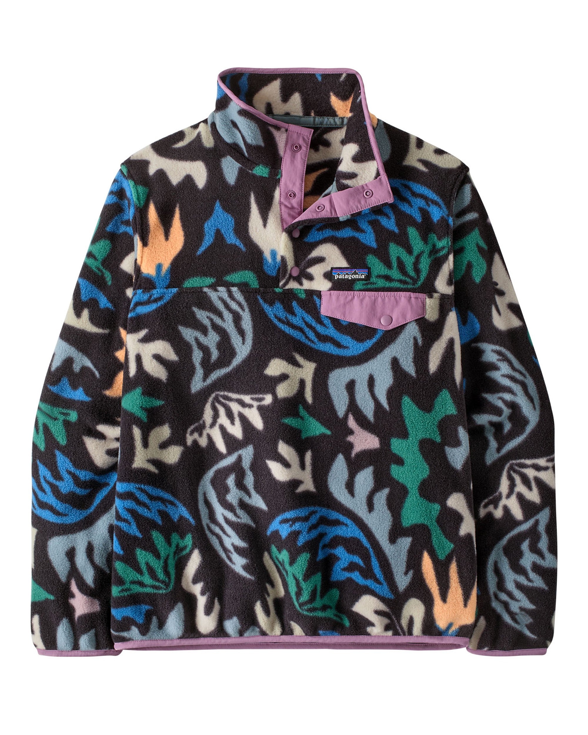 Lightweight Synchilla Snap-T Pullover Womens - Kaleido: Black