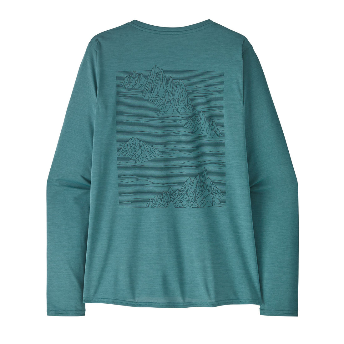 L/S Cap Cool Daily Graphic Shirt Womens - Strataspire: Wetland Blue X-Dye