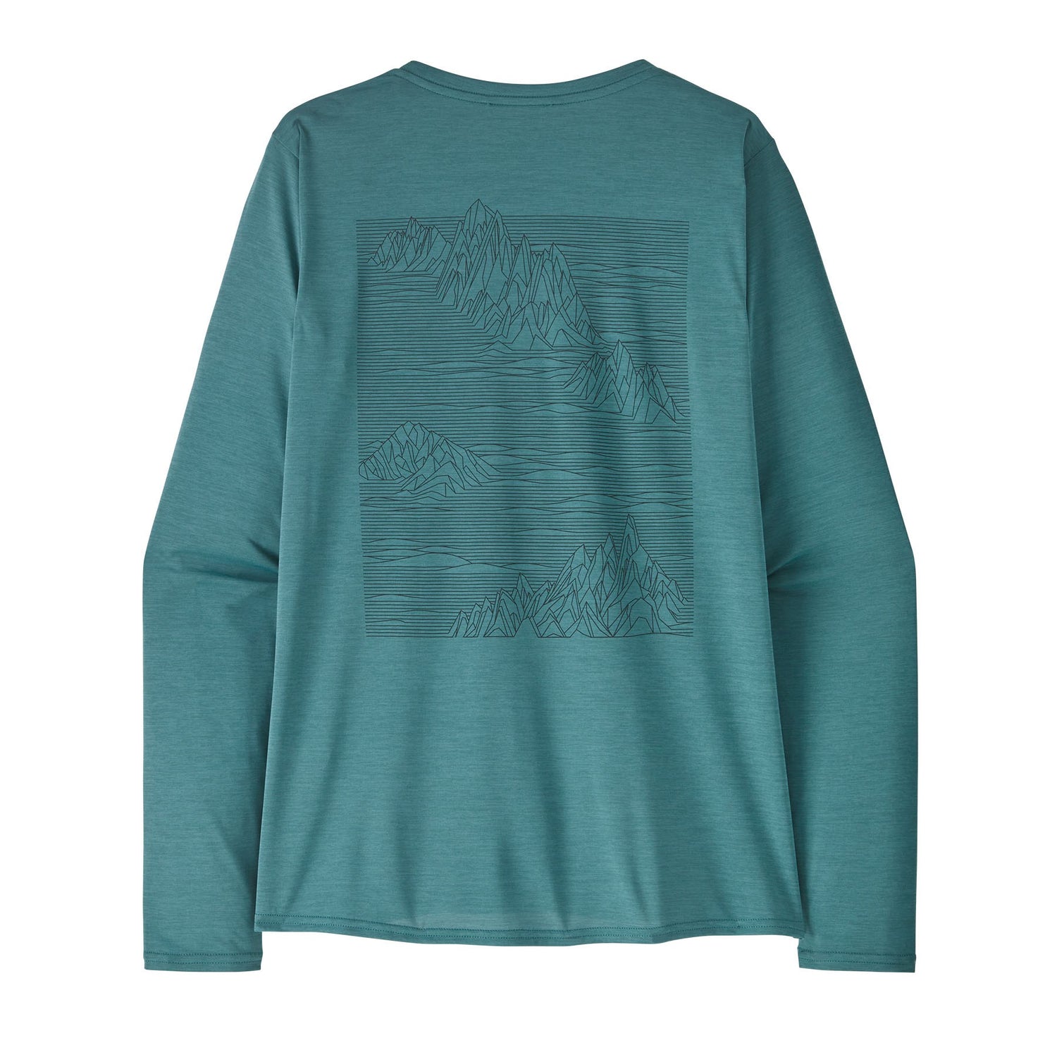 L/S Cap Cool Daily Graphic Shirt Womens - Strataspire: Wetland Blue X-Dye