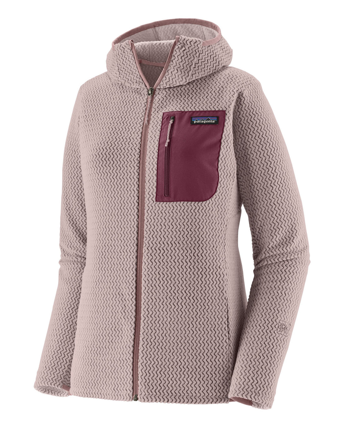 R1 Air Full-Zip Hoody Womens - Stingray Mauve