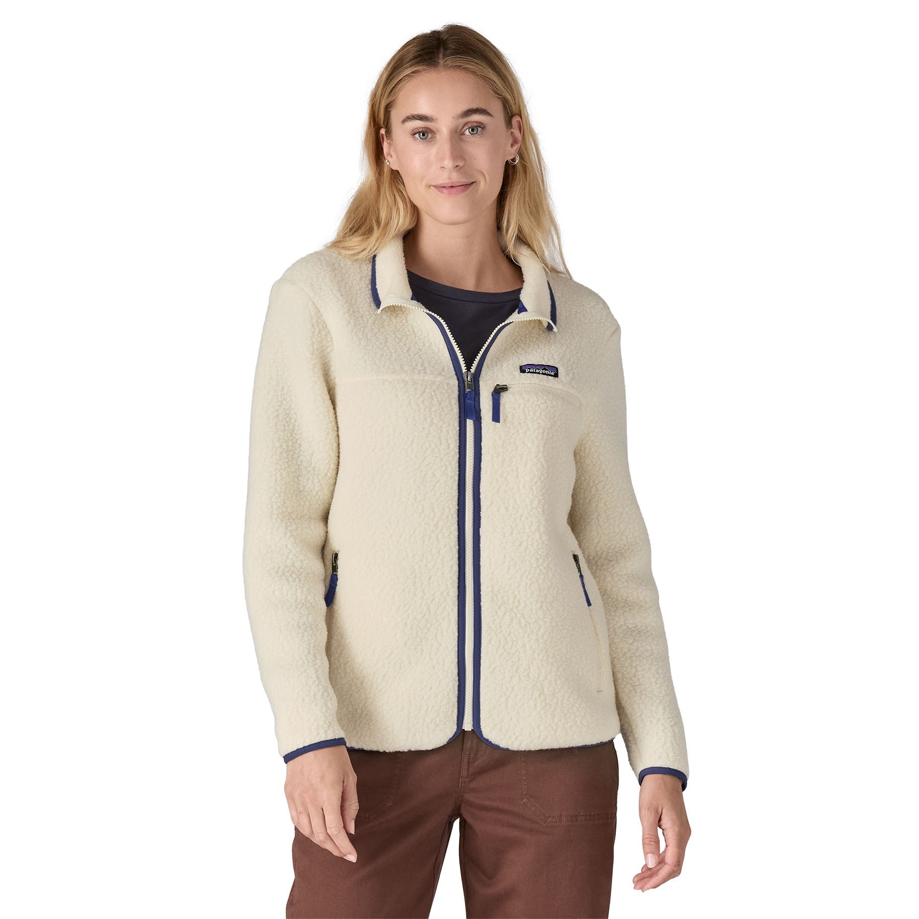 Retro Pile Jacket Womens - Natural