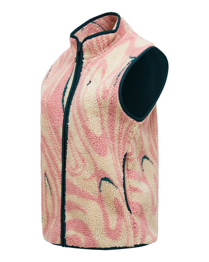 Graphic Pile Vest Womens - Topo Swirl