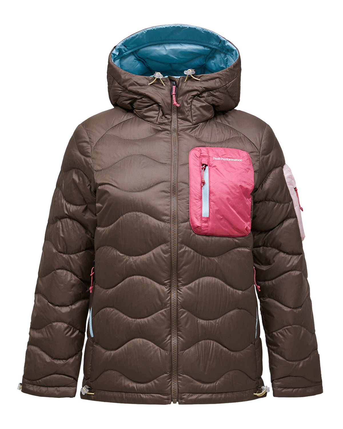 Helium Utility Down Hoody Womens - Terrain Tan-Mountain Blush
