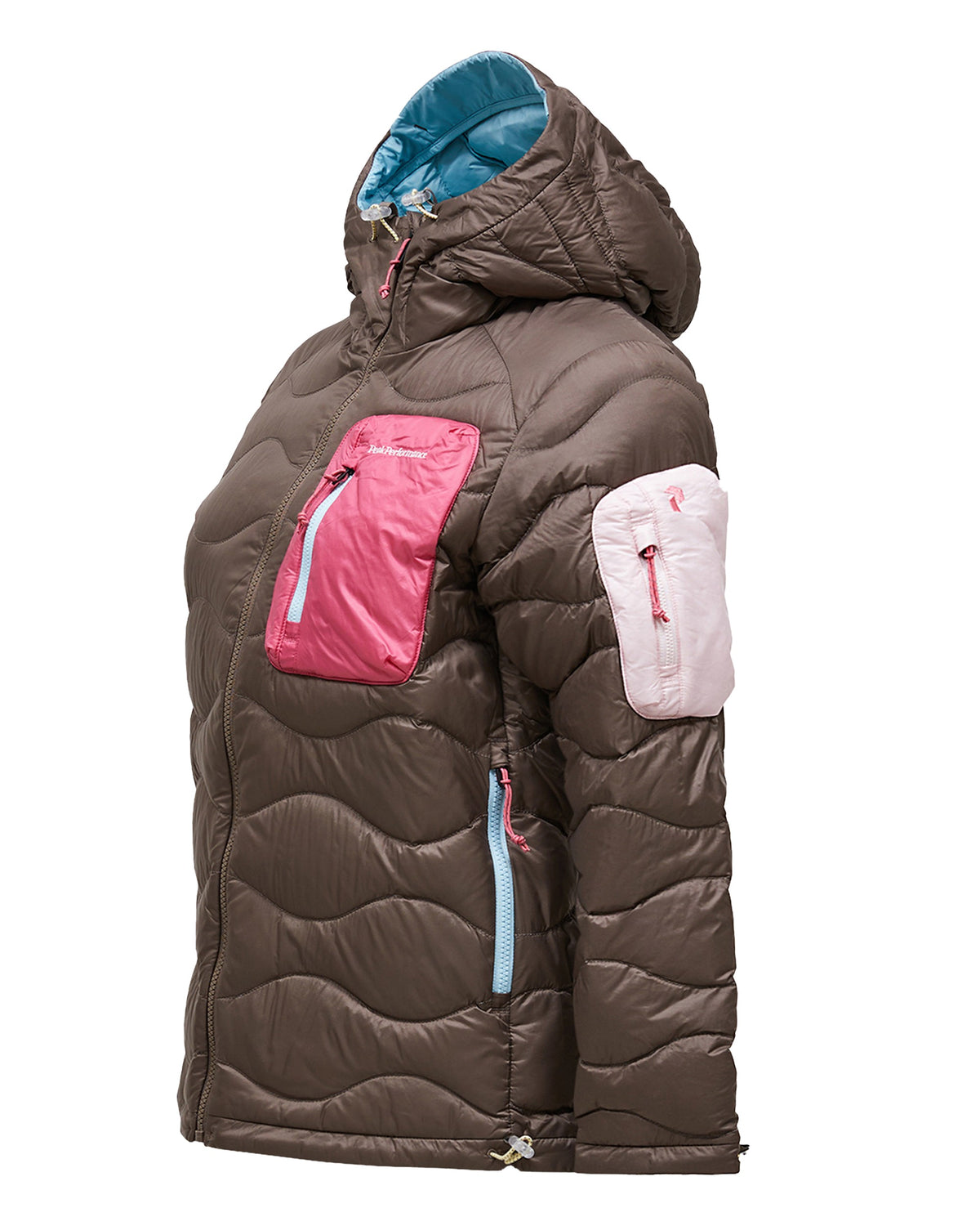 Helium Utility Down Hoody Womens - Terrain Tan-Mountain Blush