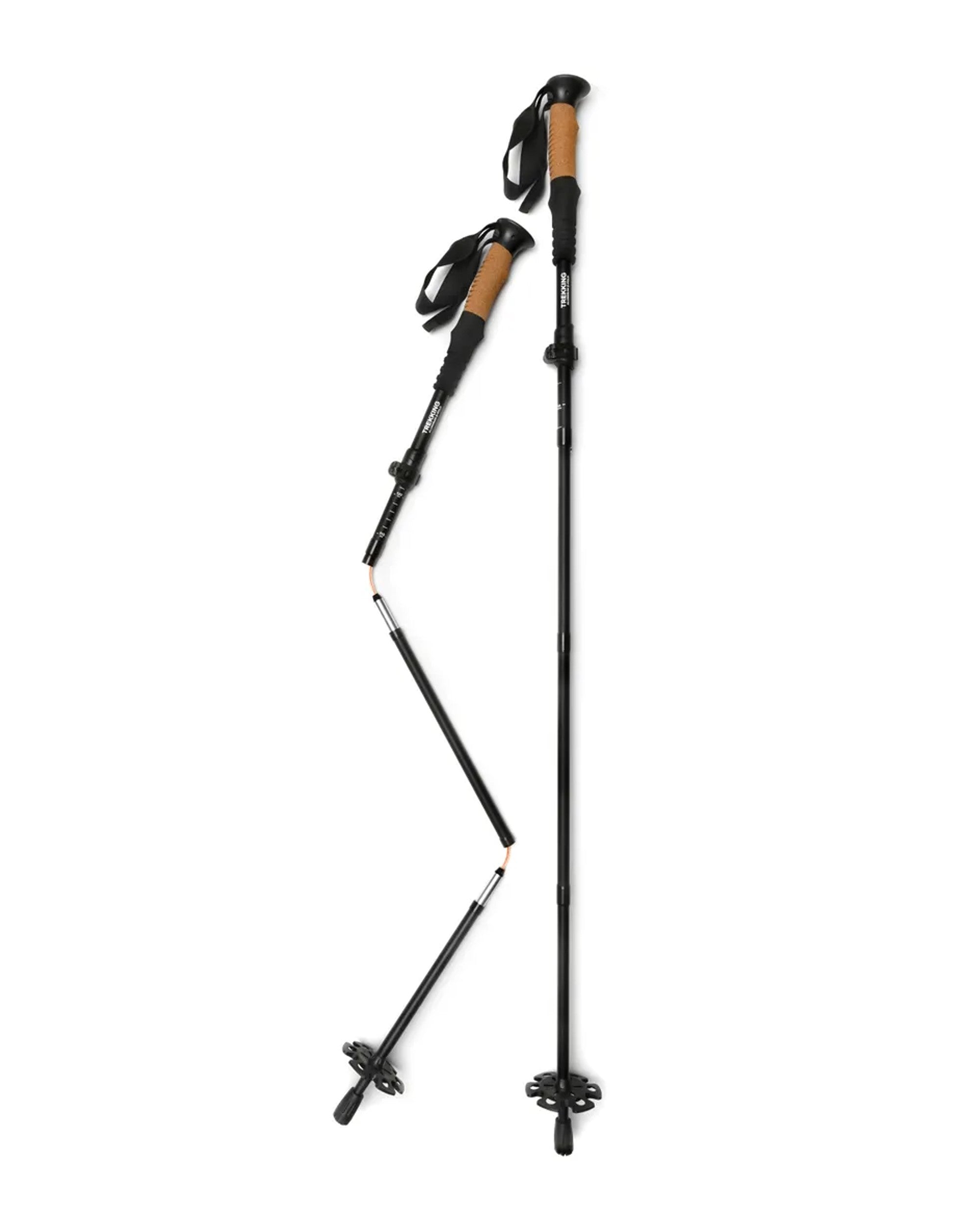 Trekking Aluminium Z-Fold Poles - Black