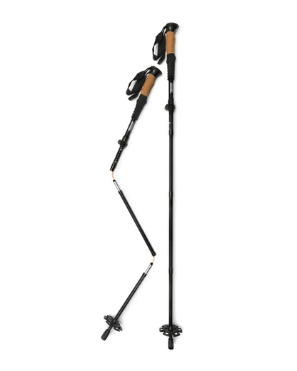 Trekking Aluminium Z-Fold Poles - Black