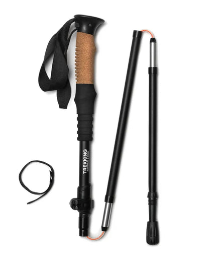 Trekking Aluminium Z-Fold Poles - Black