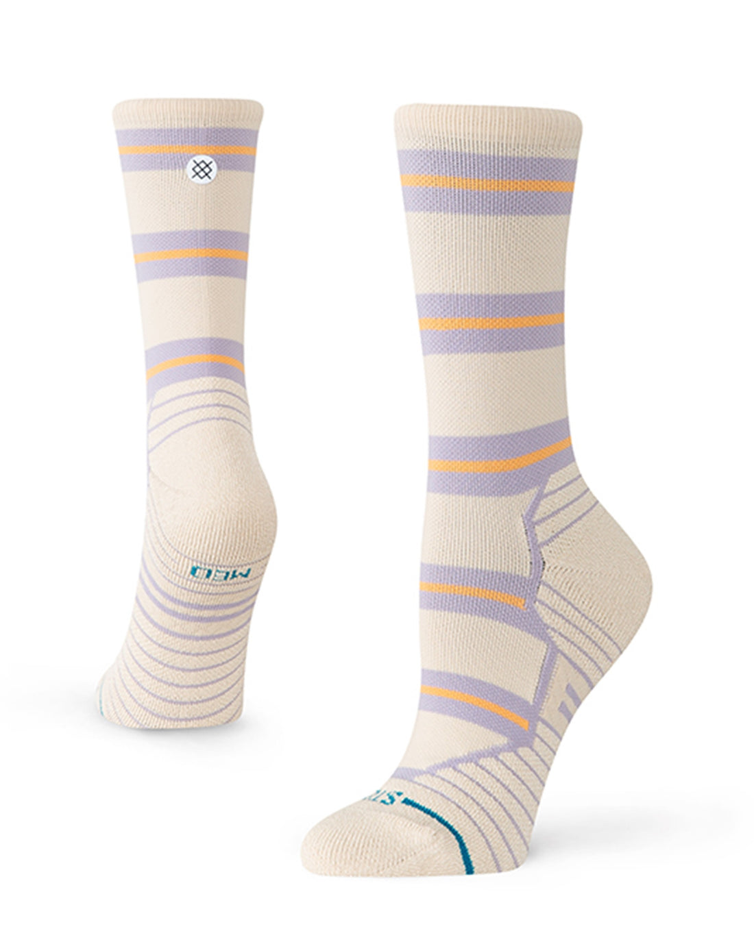 Beam Stripe Mid Crew Womens - Oatmeal