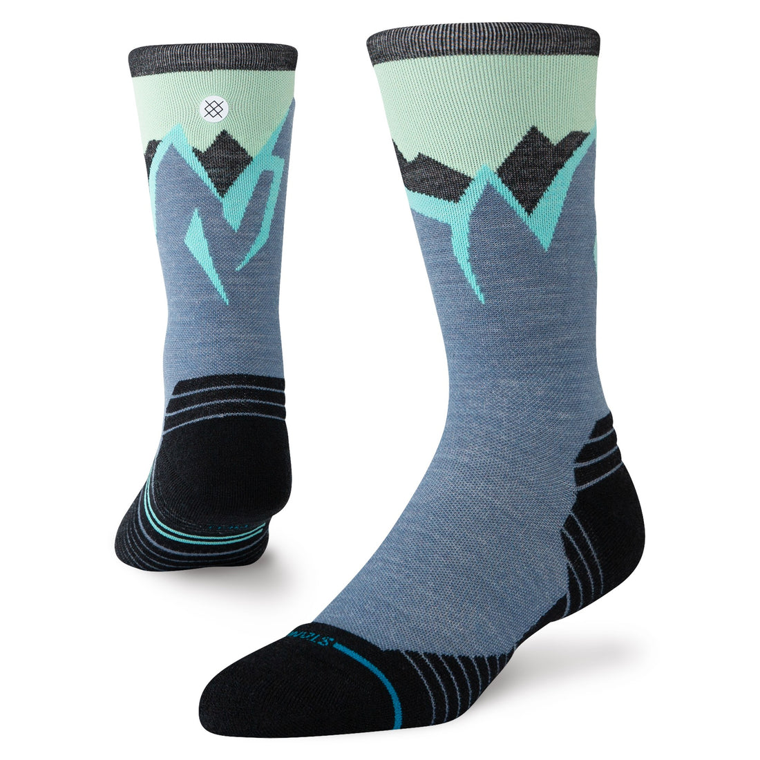 Icy Mountain Light Wool Crew - Indigo
