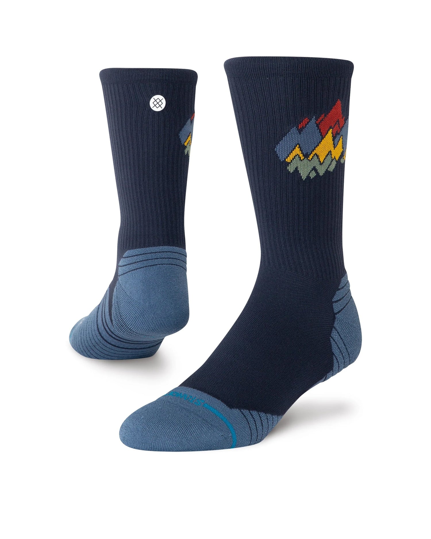 Peaks Ribbed Light Crew - Navy