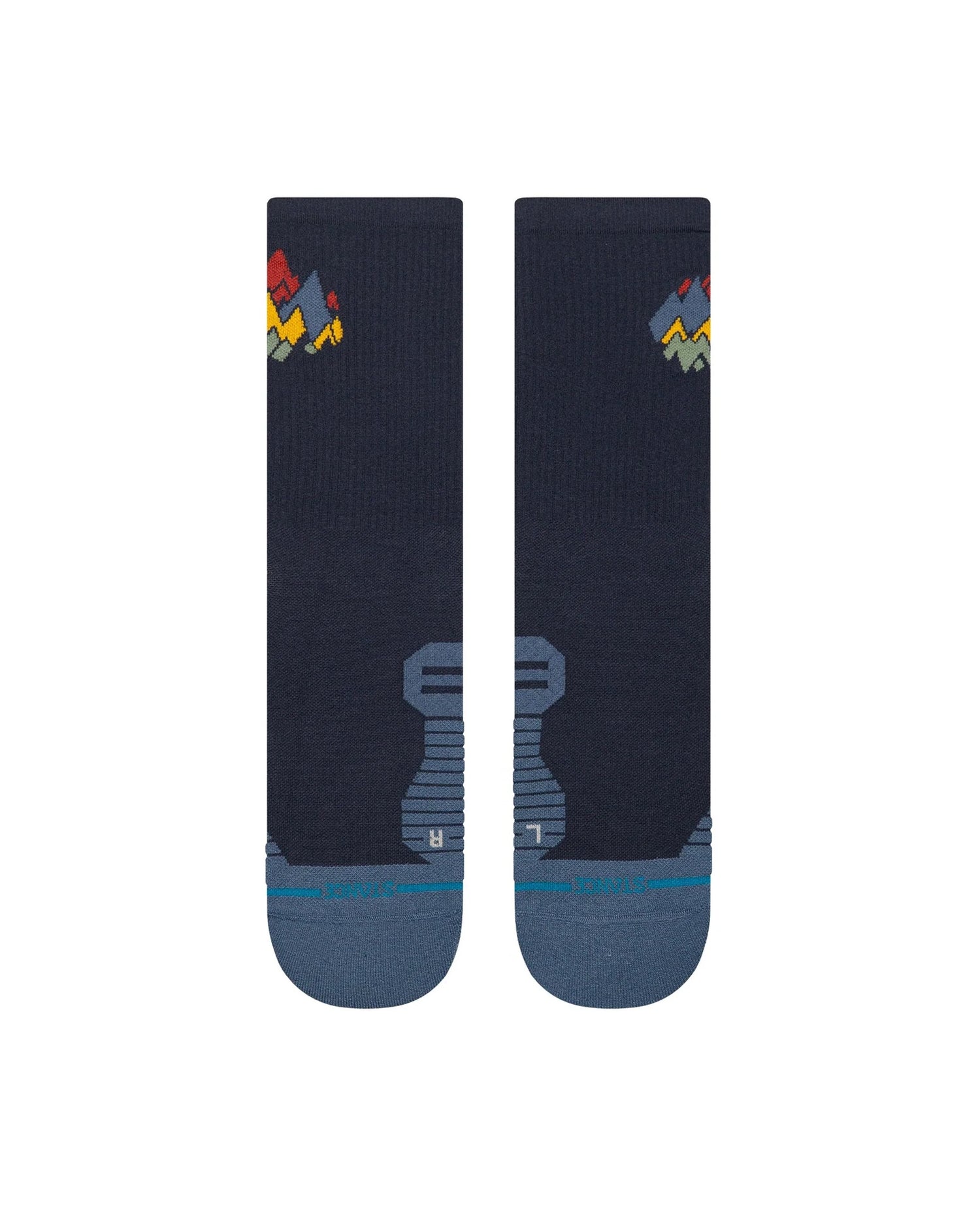 Peaks Ribbed Light Crew - Navy