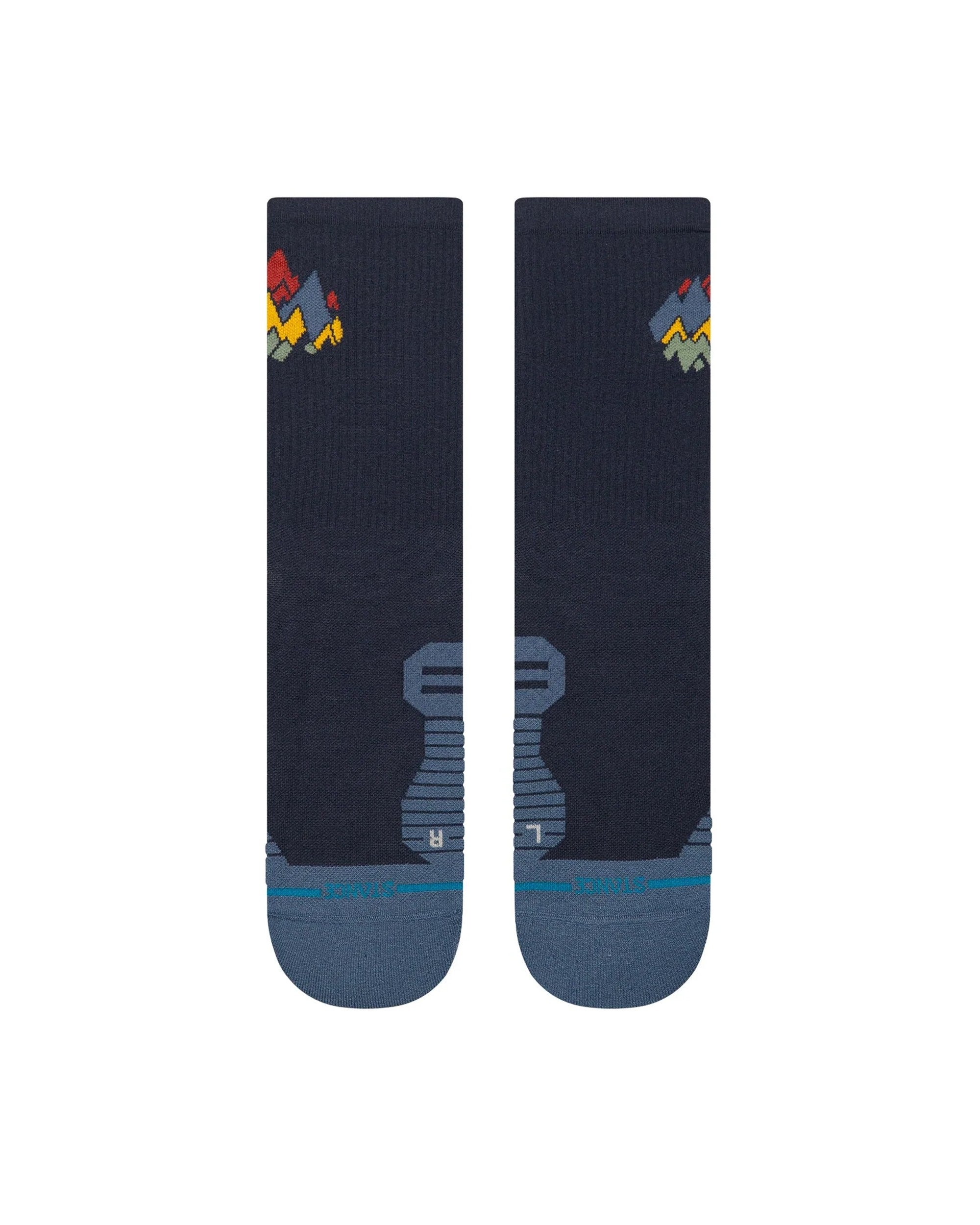Peaks Ribbed Light Crew - Navy