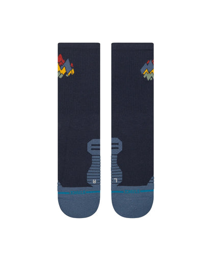 Peaks Ribbed Light Crew - Navy