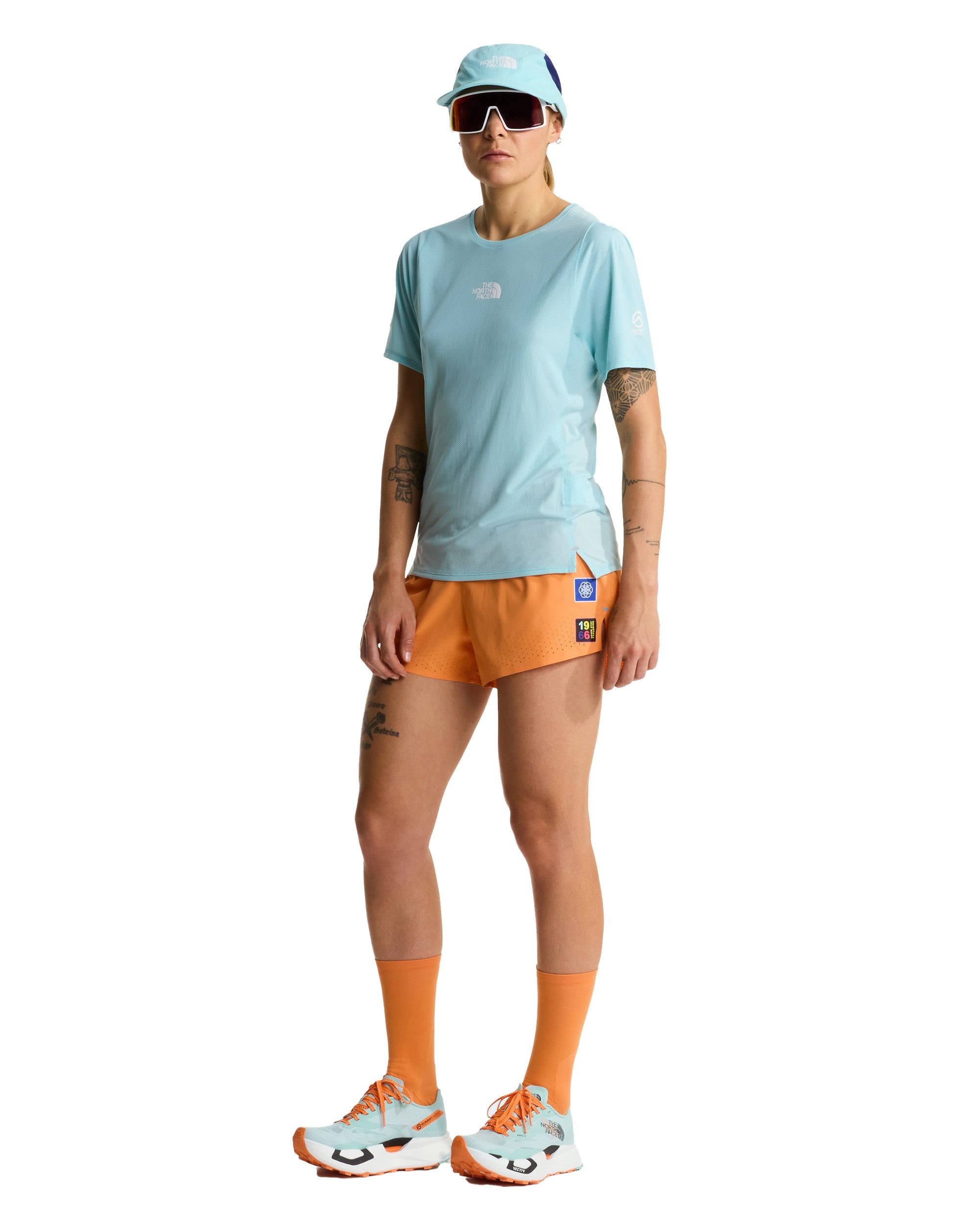 Summit Pacesetter Short Graphic Womens - Papaya