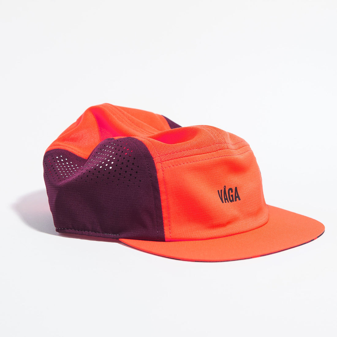 Feather Racing Cap - Neon Orange/Plum