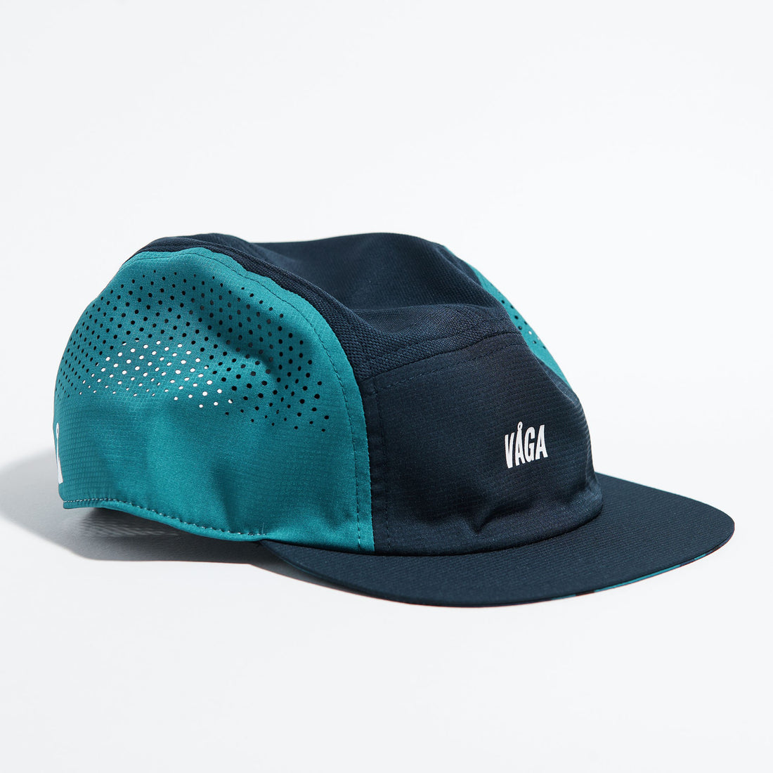 Feather Racing Cap - Teal/Navy Blue