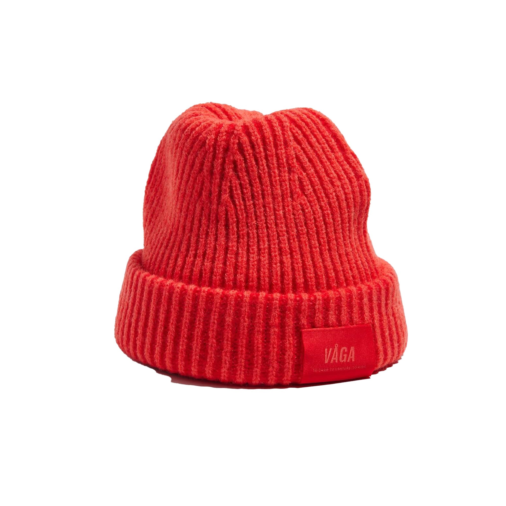 Midweight Beanie - Neon Peach/Flame Red