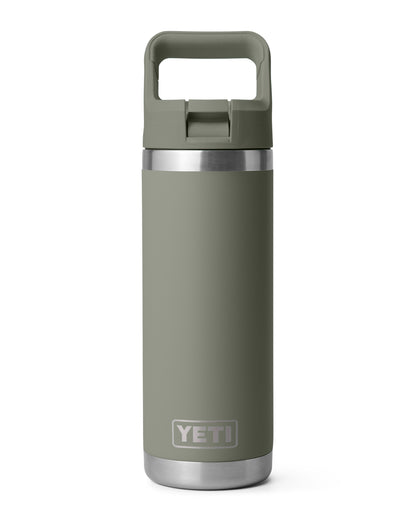 Rambler 18oz Colour Straw Bottle - Pampa Green