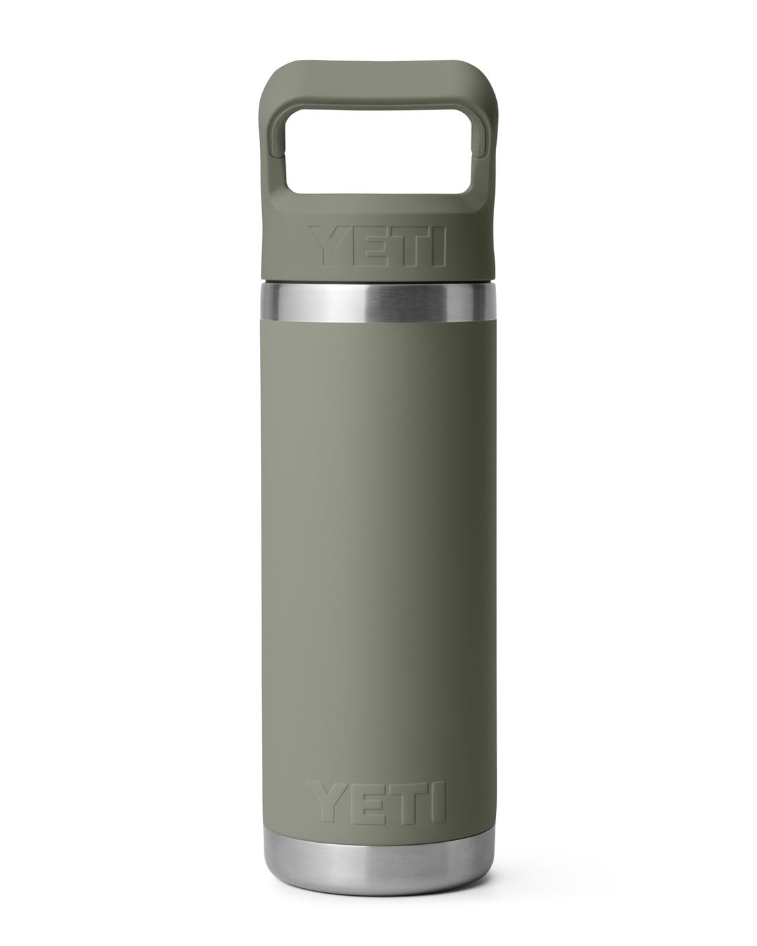Rambler 18oz Colour Straw Bottle - Pampa Green