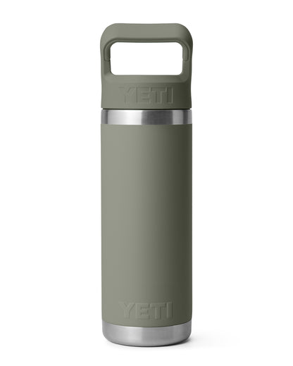 Rambler 18oz Colour Straw Bottle - Pampa Green