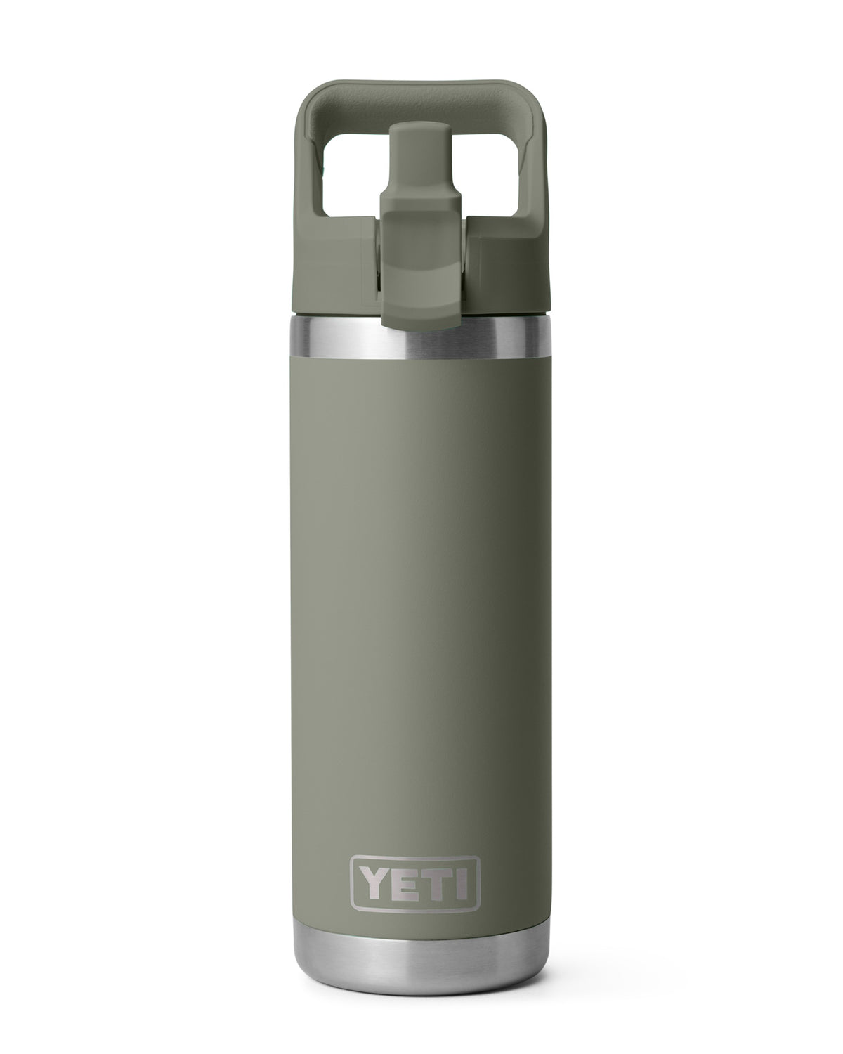 Rambler 18oz Colour Straw Bottle - Pampa Green