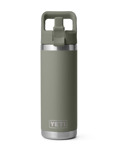 Rambler 18oz Colour Straw Bottle - Pampa Green
