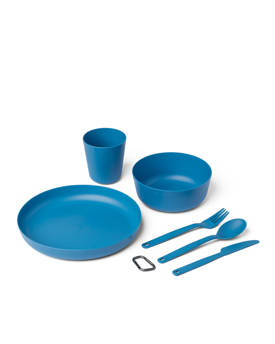 Camp Dinnerware Set With Mesh Sack [6 Piece] - Cendre Blue