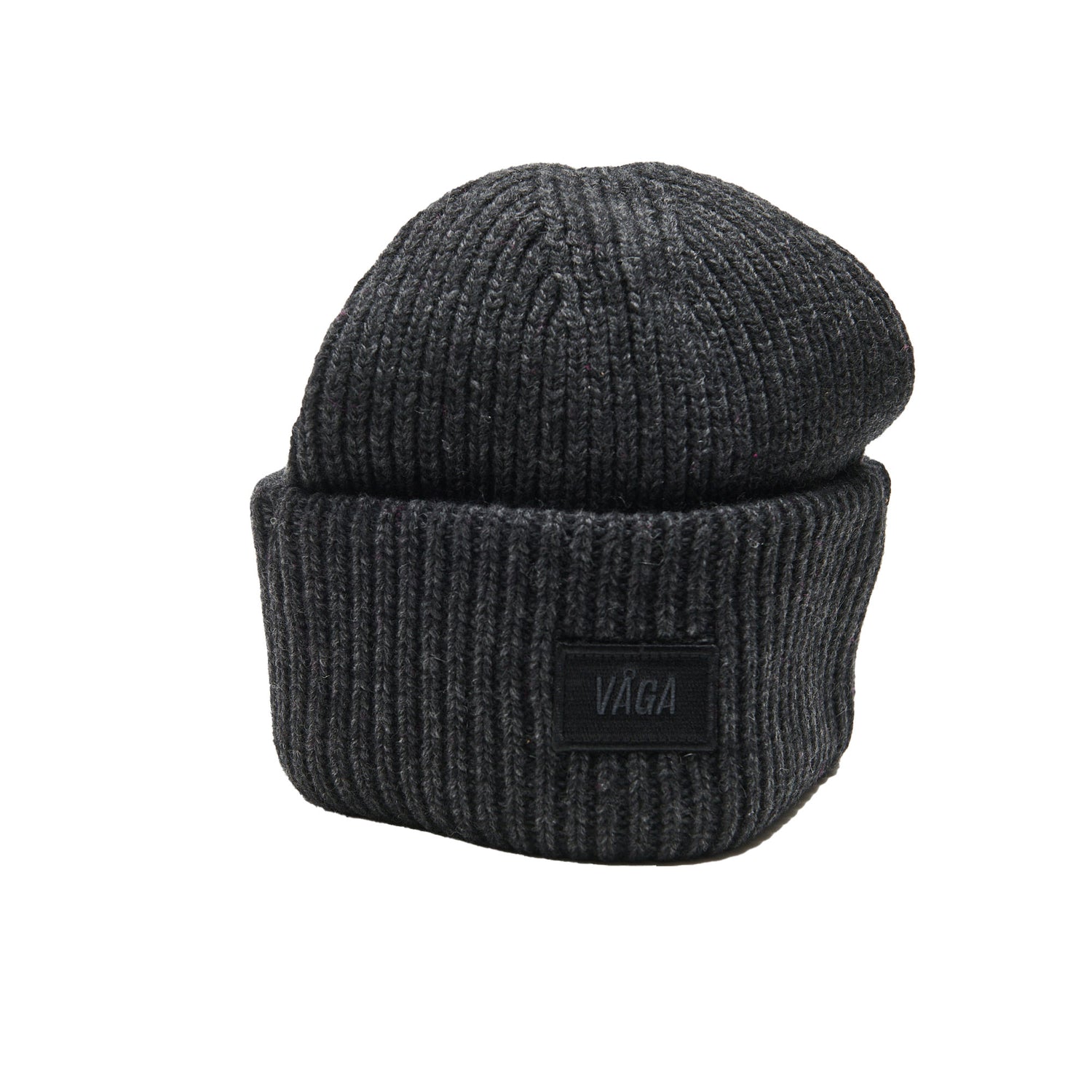 Lambswool Chunky Beanie - Charcoal Melange