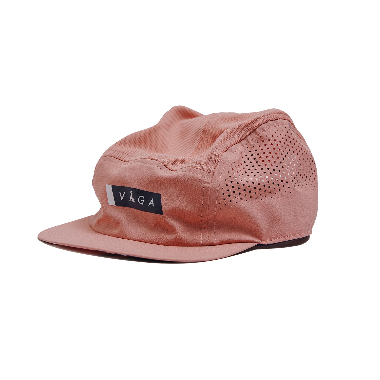 Feather Racing Cap - Peach/Navy Blue