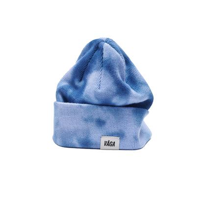 Fine Rib Tie Dye Beanie - Blue / Postal Blue