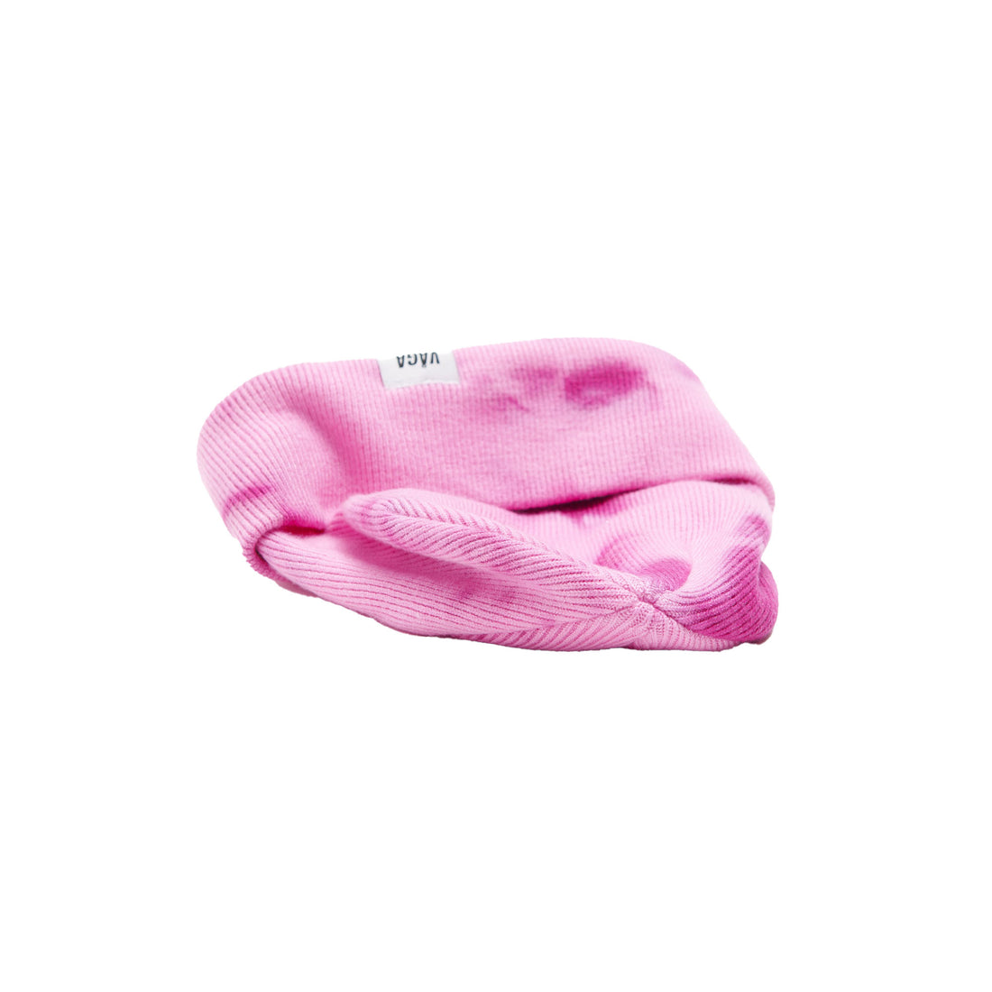 Fine Rib Tie Dye Beanie - Bright Pink / Light Pink