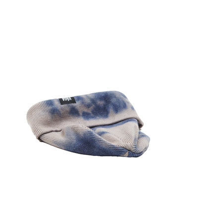 Fine Rib Tie Dye Beanie - Navy Blue / Dark Taupe