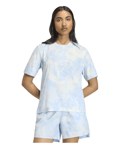 Multi Tee Spray Dye Womens - White/Glow Blue